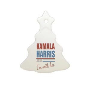 Kamala Harris 2024 Support IM With Her Kamala 2024 Ceramic Tree Ornament