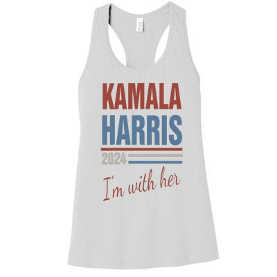 Kamala Harris 2024 Support IM With Her Kamala 2024 Women's Racerback Tank