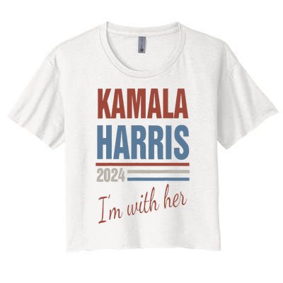 Kamala Harris 2024 Support IM With Her Kamala 2024 Women's Crop Top Tee