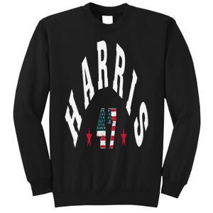 Kamala Harris 2024 With Harris 47 Style Curved Font Sweatshirt