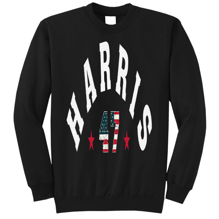 Kamala Harris 2024 With Harris 47 Style Curved Font Sweatshirt