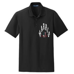 Kamala Harris 2024 With Harris 47 Style Curved Font Dry Zone Grid Polo