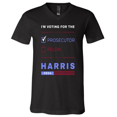 Kamala Harris 2024 IM Voting For The Prosecutor. Vote Blue V-Neck T-Shirt