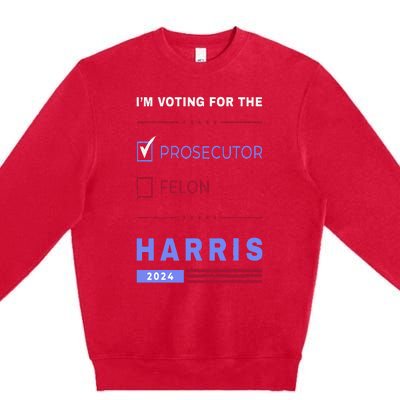 Kamala Harris 2024 IM Voting For The Prosecutor. Vote Blue Premium Crewneck Sweatshirt