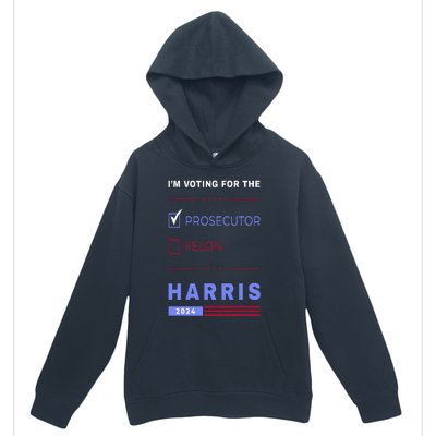 Kamala Harris 2024 IM Voting For The Prosecutor. Vote Blue Urban Pullover Hoodie