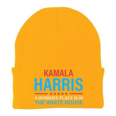 Kamala Harris 2024 A WomanS Place Is In The White House Gift Knit Cap Winter Beanie