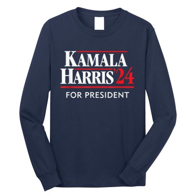 Kamala Harris 24 For President 2024 Long Sleeve Shirt