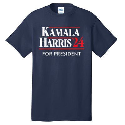 Kamala Harris 24 For President 2024 Tall T-Shirt