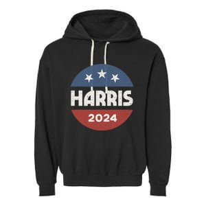 Kamala Harris 2024 Democrat Women Madam President Election Garment-Dyed Fleece Hoodie