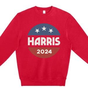 Kamala Harris 2024 Democrat Women Madam President Election Premium Crewneck Sweatshirt