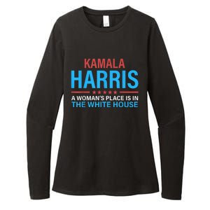 Kamala Harris 2024 A WomanS Place Is In The White House President Kamalaharris Womens CVC Long Sleeve Shirt