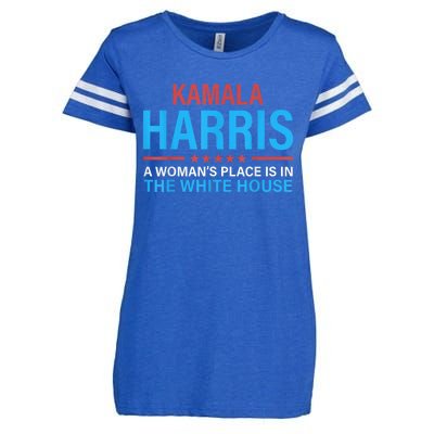 Kamala Harris 2024 A WomanS Place Is In The White House President Kamalaharris Enza Ladies Jersey Football T-Shirt