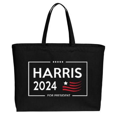 Kamala Harris 2024 For President Campaign Cotton Canvas Jumbo Tote