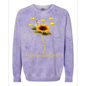 Kamala Harris 2024 Save Democracy For The People Sunflower Colorblast Crewneck Sweatshirt