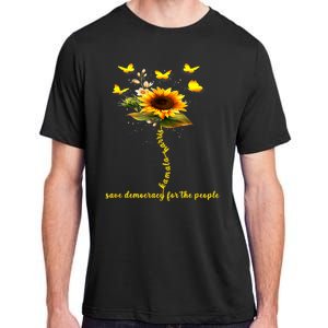 Kamala Harris 2024 Save Democracy For The People Sunflower Adult ChromaSoft Performance T-Shirt