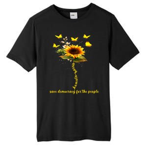 Kamala Harris 2024 Save Democracy For The People Sunflower Tall Fusion ChromaSoft Performance T-Shirt