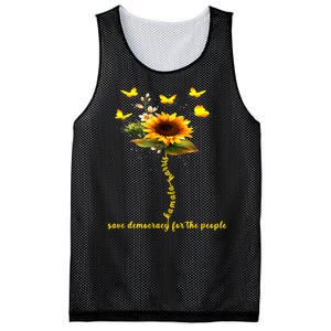 Kamala Harris 2024 Save Democracy For The People Sunflower Mesh Reversible Basketball Jersey Tank