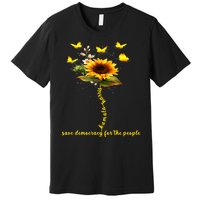 Kamala Harris 2024 Save Democracy For The People Sunflower Premium T-Shirt