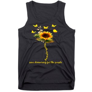 Kamala Harris 2024 Save Democracy For The People Sunflower Tank Top