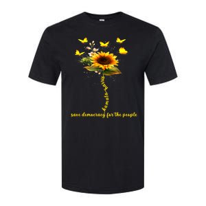 Kamala Harris 2024 Save Democracy For The People Sunflower Softstyle CVC T-Shirt