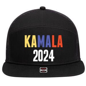 Kamala Harris 2024 For President Campaign 7 Panel Mesh Trucker Snapback Hat