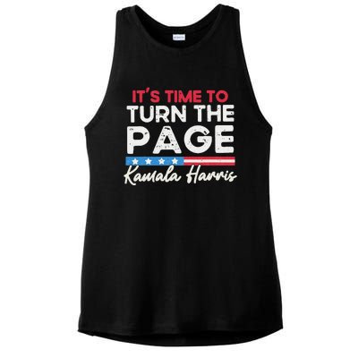 Kamala Harris 2024 ItS Time To Turn Page Ladies PosiCharge Tri-Blend Wicking Tank