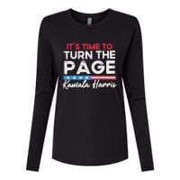 Kamala Harris 2024 ItS Time To Turn Page Womens Cotton Relaxed Long Sleeve T-Shirt