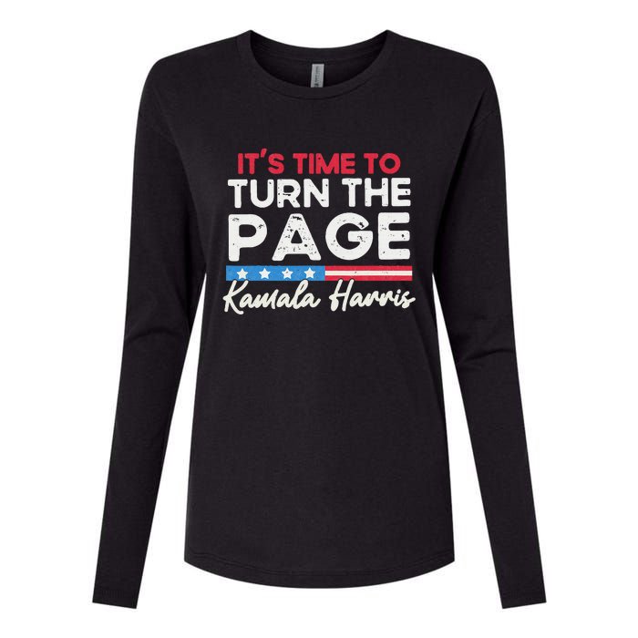 Kamala Harris 2024 ItS Time To Turn Page Womens Cotton Relaxed Long Sleeve T-Shirt