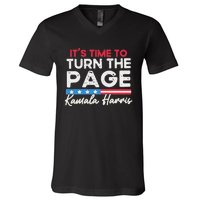 Kamala Harris 2024 ItS Time To Turn Page V-Neck T-Shirt