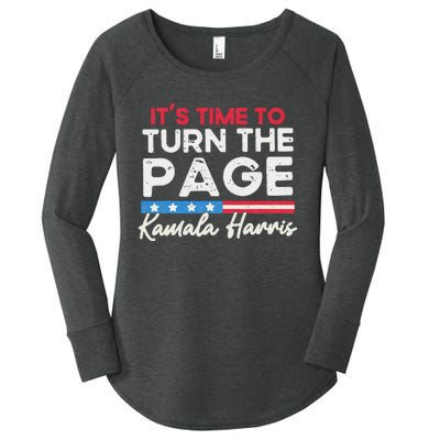 Kamala Harris 2024 ItS Time To Turn Page Women's Perfect Tri Tunic Long Sleeve Shirt