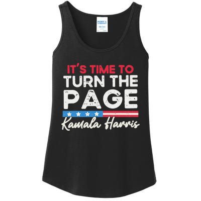 Kamala Harris 2024 ItS Time To Turn Page Ladies Essential Tank