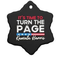 Kamala Harris 2024 ItS Time To Turn Page Ceramic Star Ornament