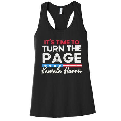 Kamala Harris 2024 ItS Time To Turn Page Women's Racerback Tank