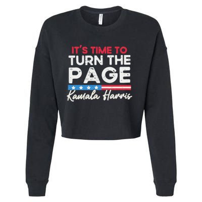 Kamala Harris 2024 ItS Time To Turn Page Cropped Pullover Crew