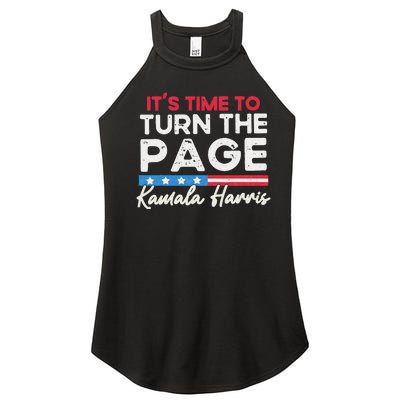 Kamala Harris 2024 ItS Time To Turn Page Women's Perfect Tri Rocker Tank