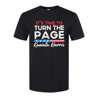 Kamala Harris 2024 ItS Time To Turn Page Softstyle CVC T-Shirt