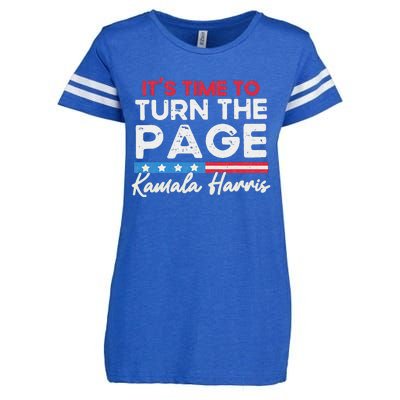 Kamala Harris 2024 ItS Time To Turn Page Enza Ladies Jersey Football T-Shirt