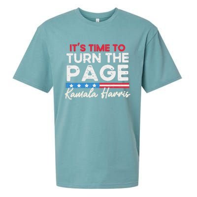 Kamala Harris 2024 ItS Time To Turn Page Sueded Cloud Jersey T-Shirt