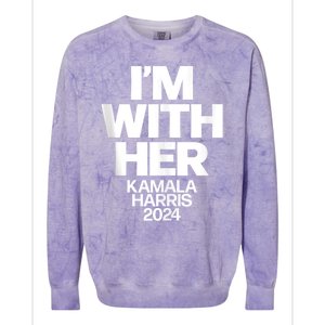 Kamala Harris 2024 Support IM With Her Kamala Harris 2024 Colorblast Crewneck Sweatshirt