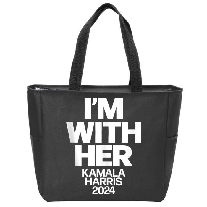 Kamala Harris 2024 Support IM With Her Kamala Harris 2024 Zip Tote Bag