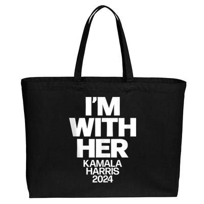 Kamala Harris 2024 Support IM With Her Kamala Harris 2024 Cotton Canvas Jumbo Tote