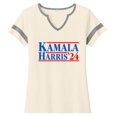 Kamala Harris 2024 For President Campaign Ladies Halftime Notch Neck Tee