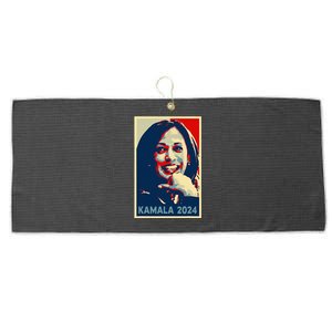 Kamala Harris 2024 For President Campaign Large Microfiber Waffle Golf Towel