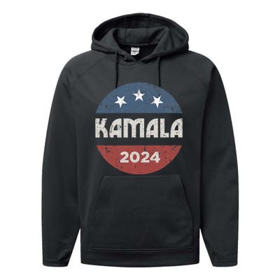 Kamala Harris 2024 For President Campaign Performance Fleece Hoodie