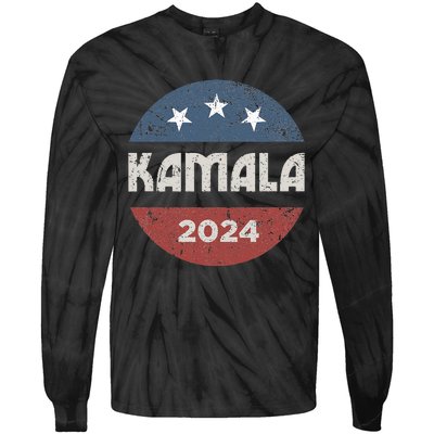 Kamala Harris 2024 For President Campaign Tie-Dye Long Sleeve Shirt