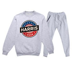 Kamala Harris 2024 For President Campaign 2024 Us Flag Premium Crewneck Sweatsuit Set