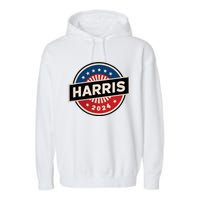 Kamala Harris 2024 For President Campaign 2024 Us Flag Garment-Dyed Fleece Hoodie