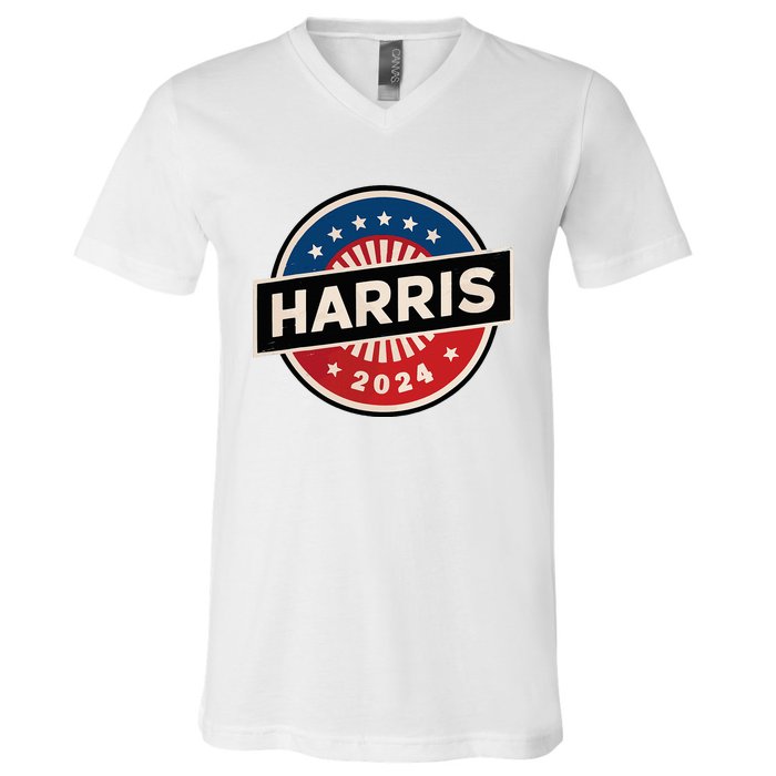 Kamala Harris 2024 For President Campaign 2024 Us Flag V-Neck T-Shirt