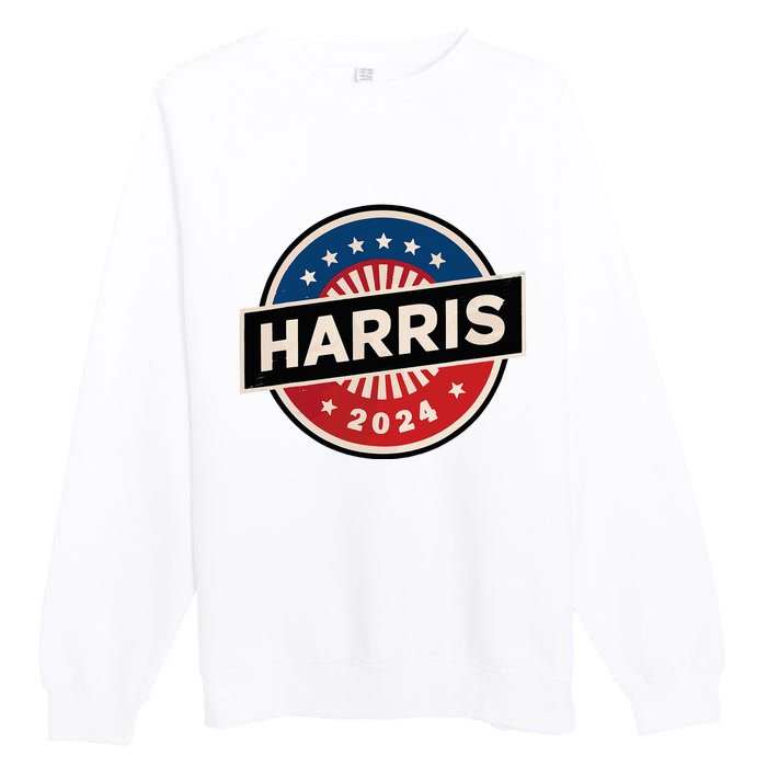 Kamala Harris 2024 For President Campaign 2024 Us Flag Premium Crewneck Sweatshirt