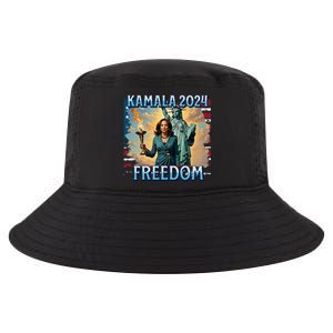 Kamala Harris 2024 For President Campaign Lady Liberty Torch Cool Comfort Performance Bucket Hat